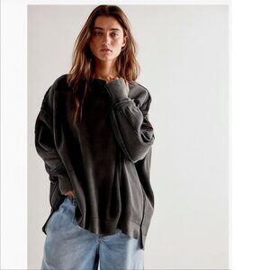 We The Free Worn Thru Pullover | Oversized Raw Trim Slouchy Cotton Sweater